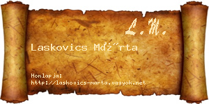 Laskovics Márta névjegykártya