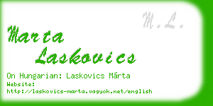 marta laskovics business card