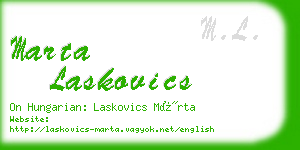 marta laskovics business card